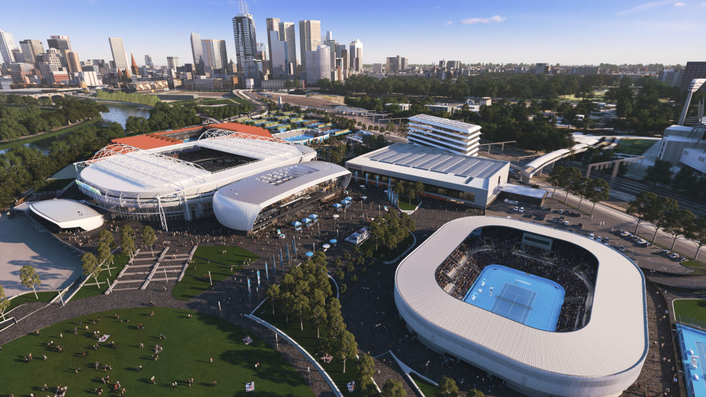 Melbourne Park has undergone a $972 million redevelopment funded by the Victorian Government.