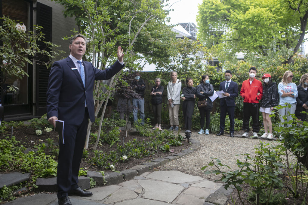 The crowd was quiet after calls for an opening bid. Photo: Stephen McKenzie