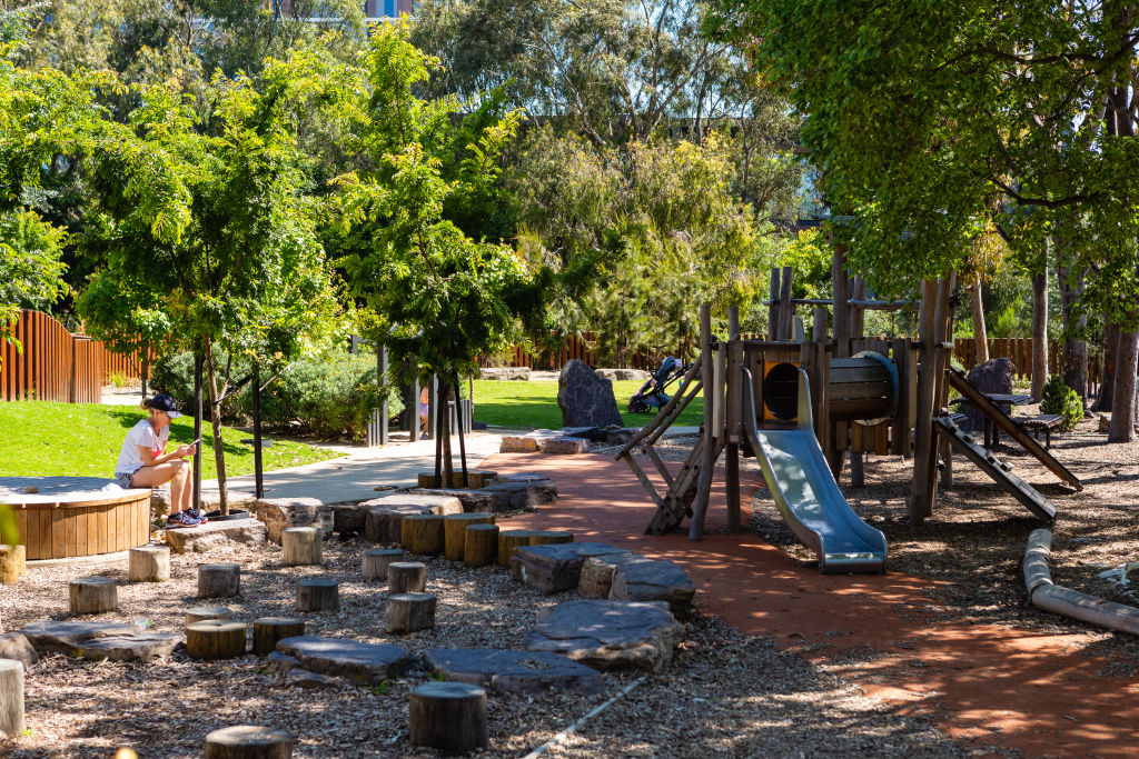 In between tree-lned streets are cute playground like Victory Square Reserve. Photo: Greg Briggs