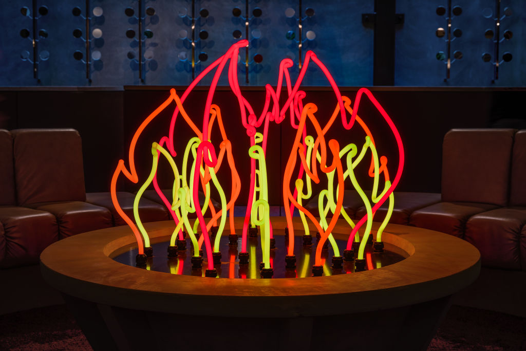 The lobby's take on a fire pit.  Photo: Supplied