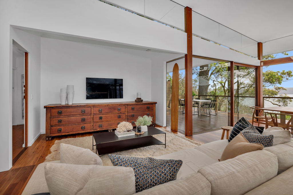 Vaulted ceilings and floor-to-ceiling make for an arresting, light-filled combination.  Photo: Donna Johnston