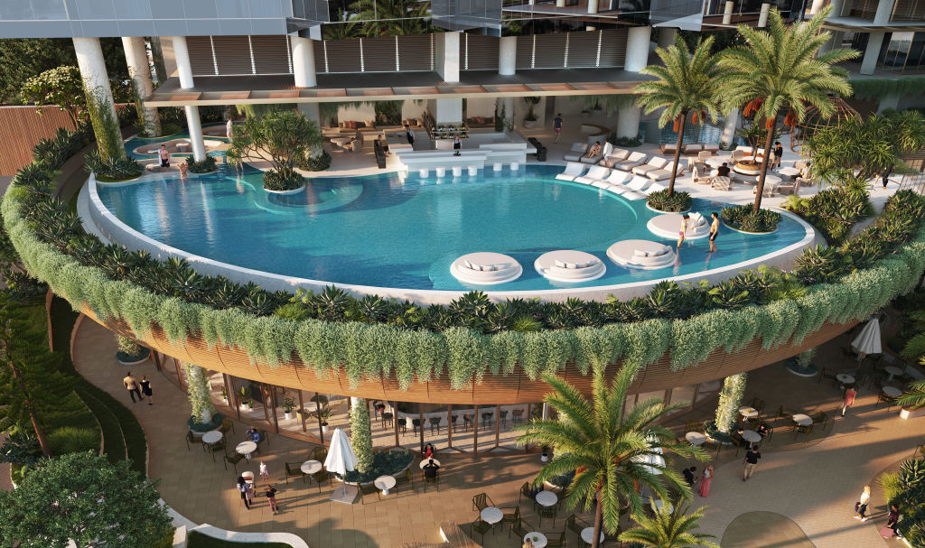 The pool area look's straight out of a luxury hotel. Photo: Supplied