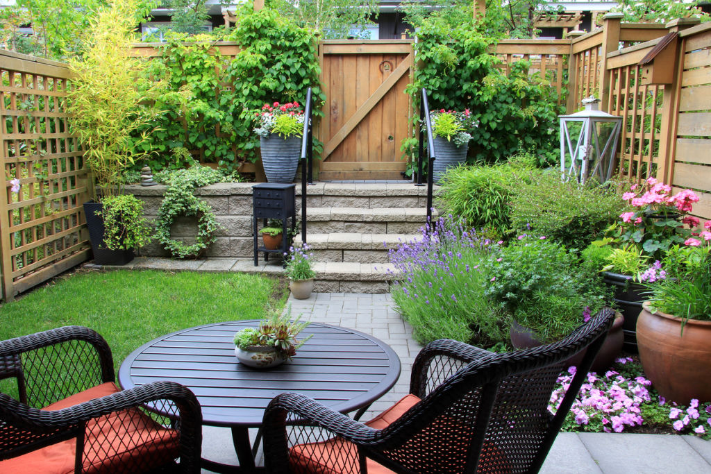 You can still make the most of a small courtyard garden. Photo: HannamariaH