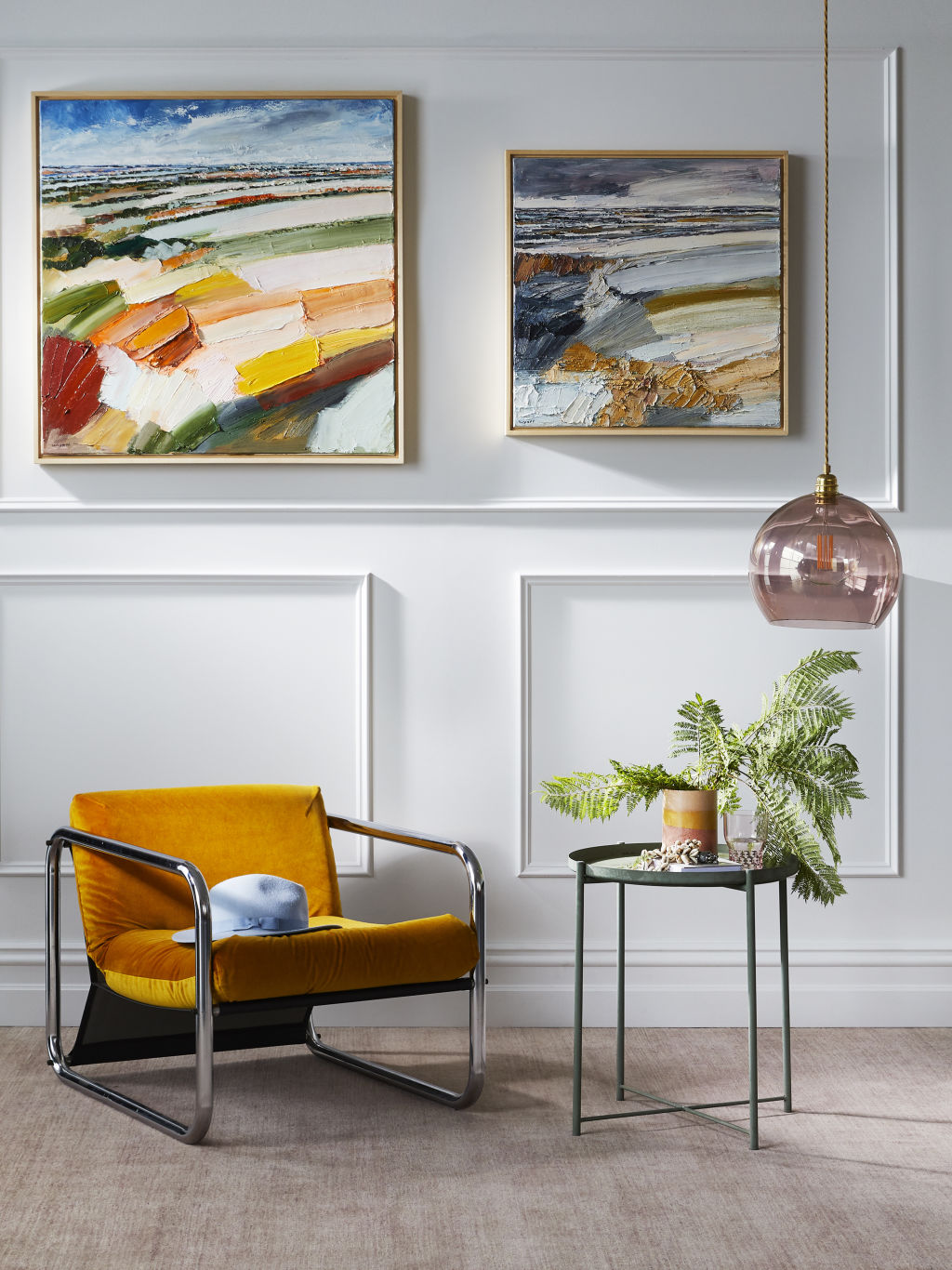 Works by Katie Wyatt, styling by Julia Green for Greenhouse Interiors. Photo: Armelle Habib.
