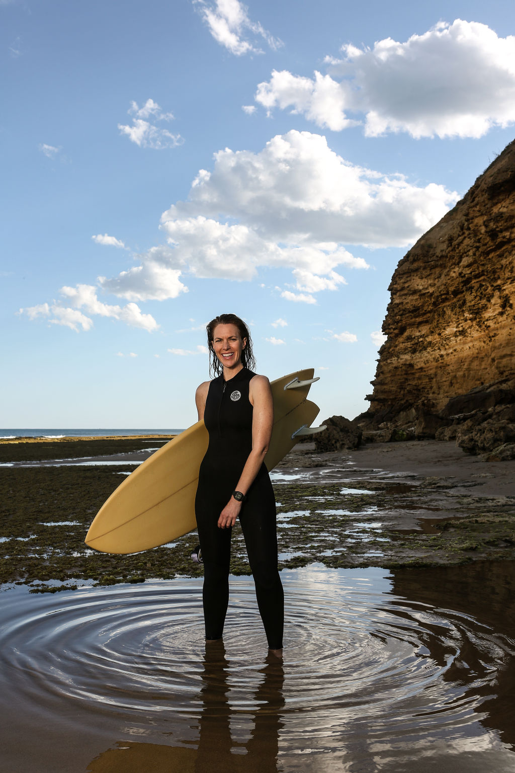 Brooke Farris manage's to live a coastal life whilst running a global company, all from a small regional Victorian town.  Photo: Julian Kingma