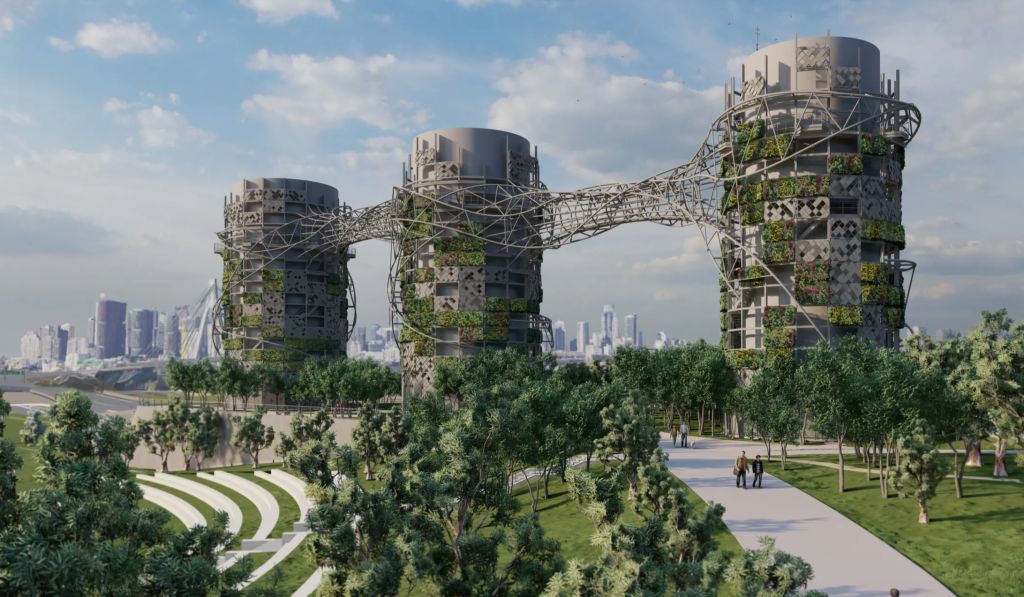 Why Sydney's giant chimneys will be covered in steel ‘vines'