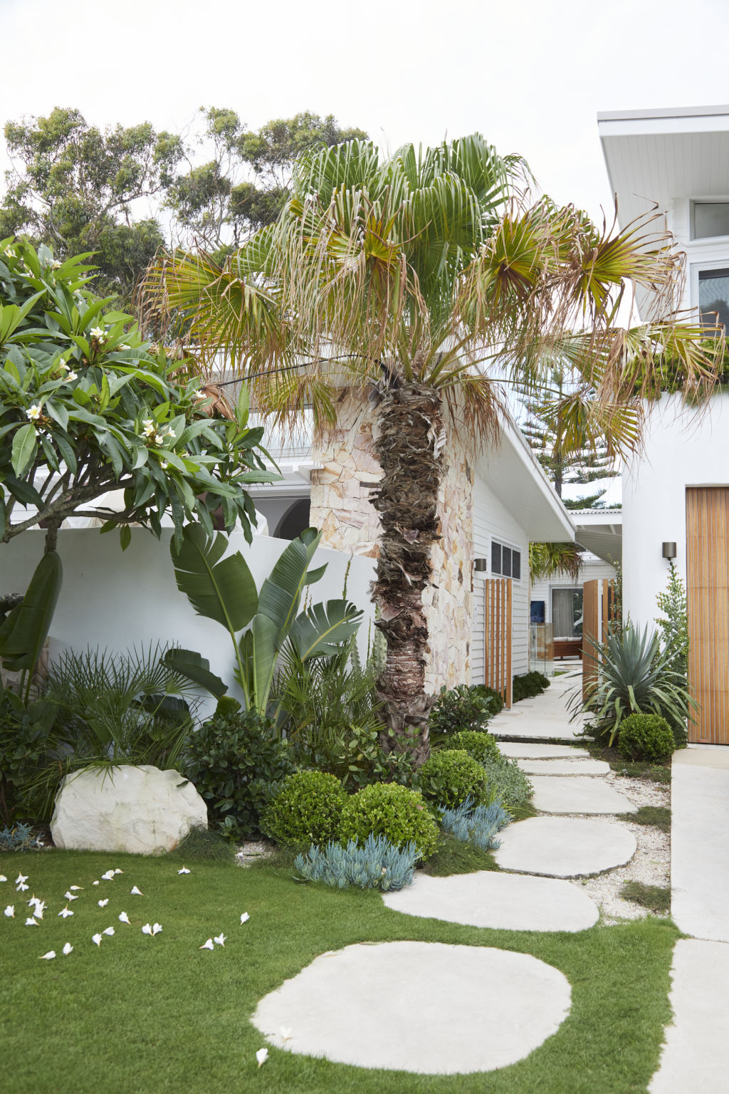 The old fibro shack that sat on the block has been replaced with a stunning family home. Photo: Nicky Ryan