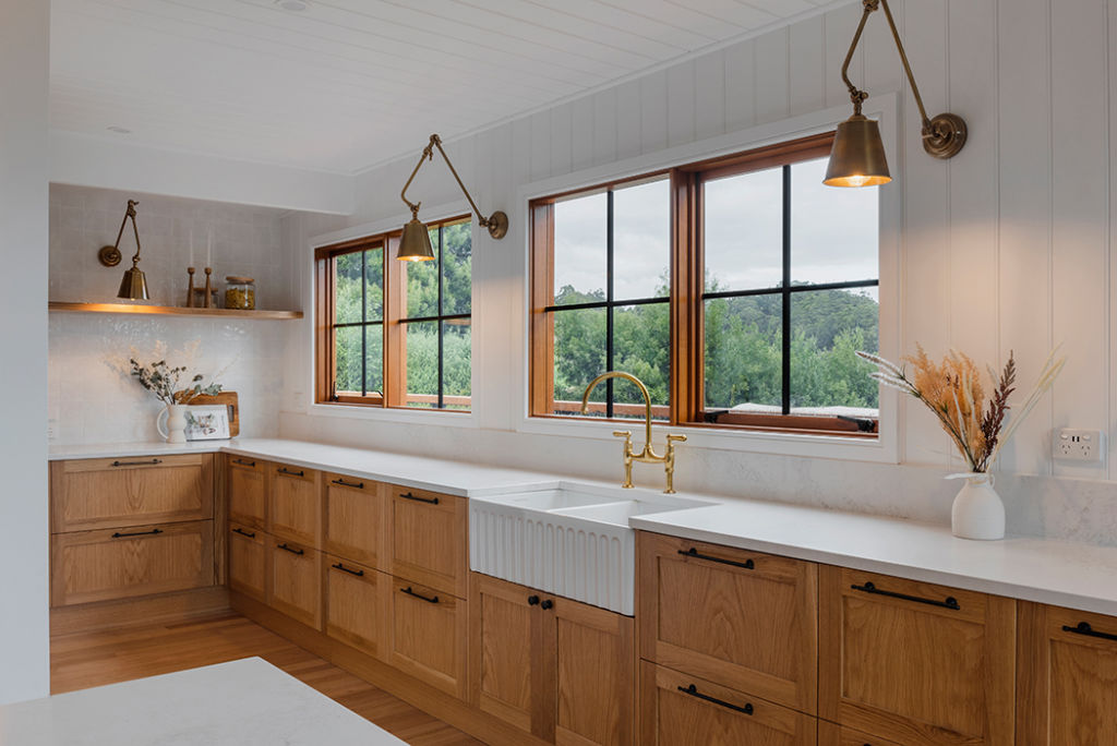 Sourcing local sustainable timbers will be an important consideration. Kitchen by Savannah Denny Interiors. Photo: Aaron Jones