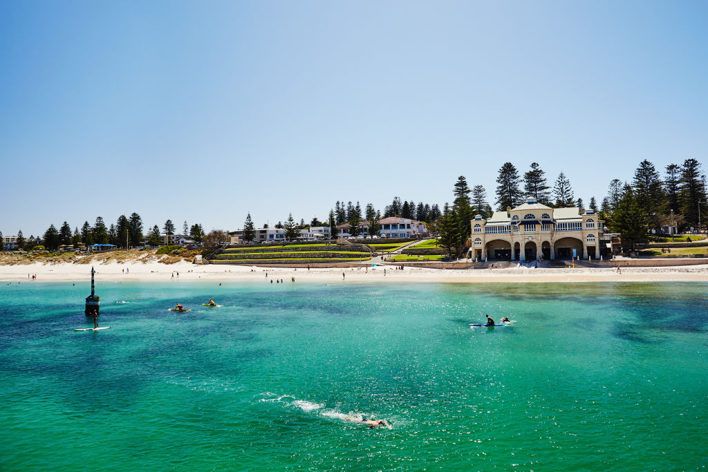 Cottesloe Beach in Perth, where the rental yield of 5.2 per cent tops the table of all Australian capitals. Photo: Tourism Western Australia