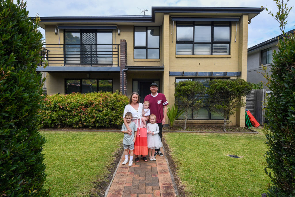 Lauren and Matt Strada have recently moved into their home in Warriewood, which has become Sydney's highest growing suburb. Photo: Peter Rae