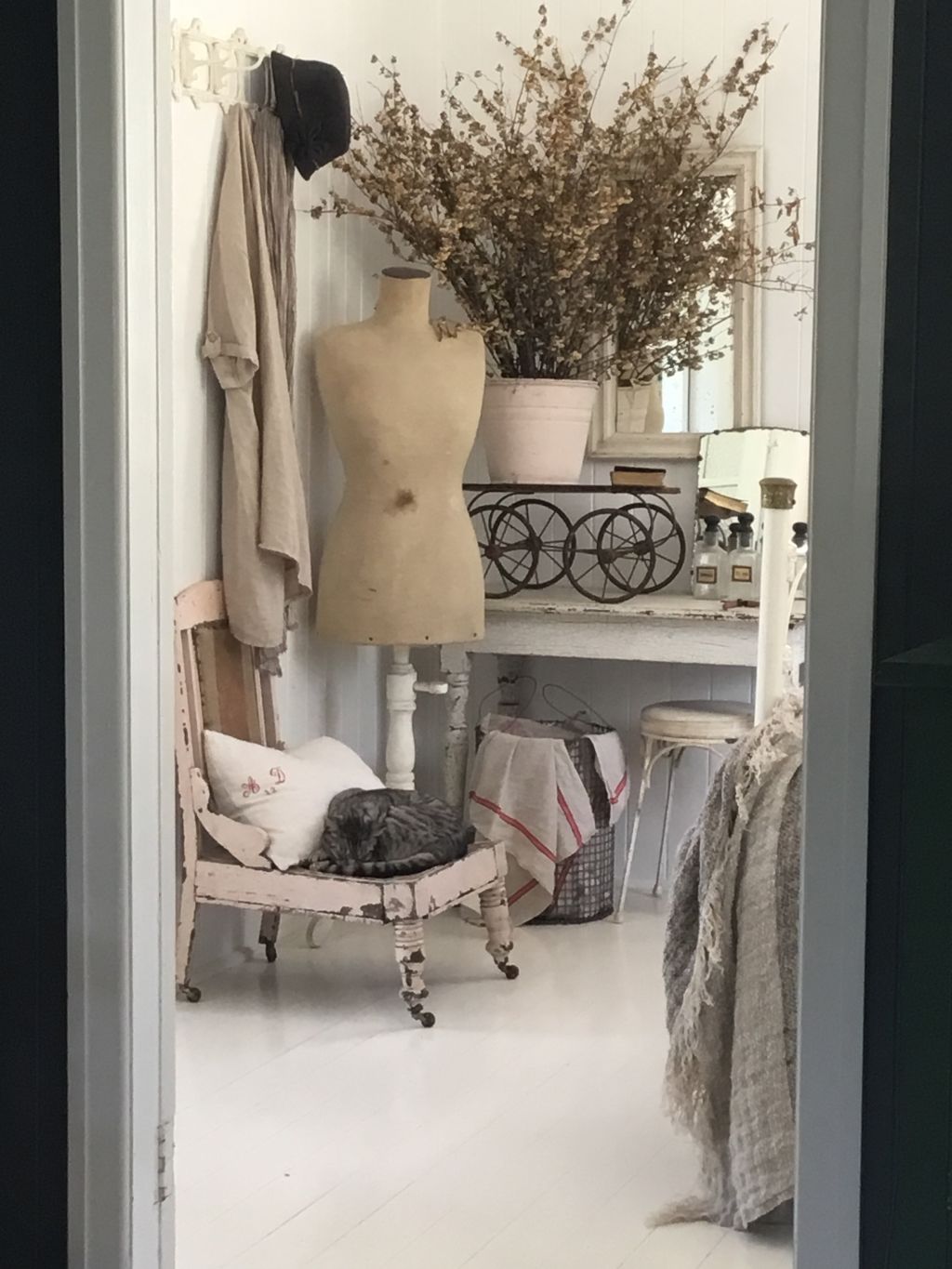 The home is filled with much-loved vintage finds from France. Photo: Supplied