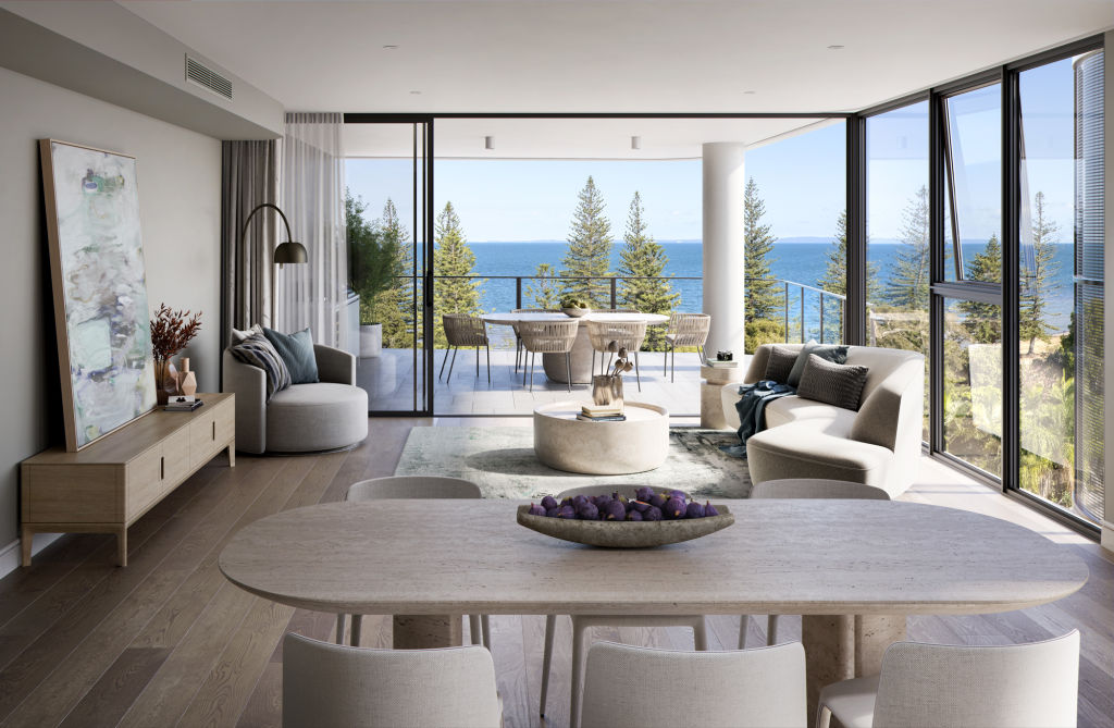 The 45 oversized apartments feature open-plan interiors, European oak floors and high-end Miele appliances. Photo: Supplied