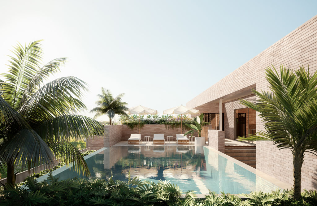 The rooftop oasis features an infinity-edge swimming pool with views towards the skylines of North Sydney and the CBD. Render: Artist's impression Photo: Supplied