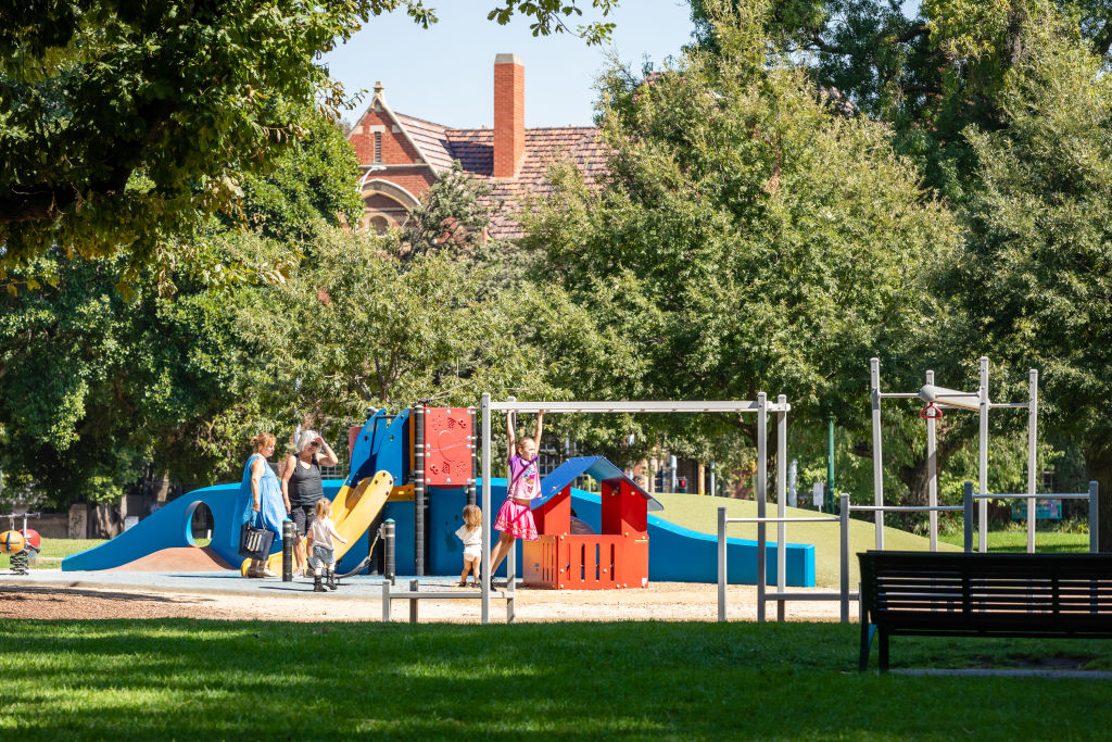 Carlton Gardens Playground is popular with families. Photo: Greg Briggs