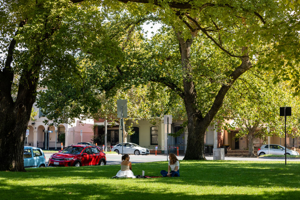 MacArthur Square is a popular spot for residents to chill out. Photo: Greg Briggs
