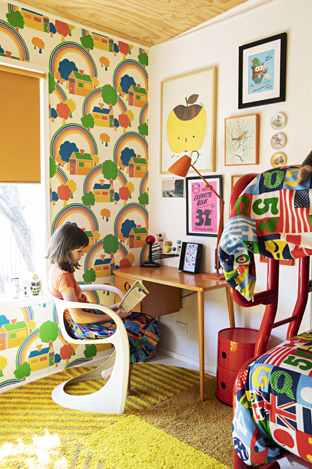 Daughter Dot's room is an explosion of colour, too. Photo: NATALIE JEFFCOTT