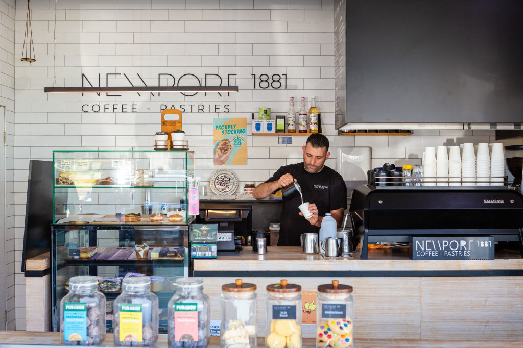 Gentrification has well and truly taken over with local cafes like Newport 1881 Coffee and Pastries. Photo: Greg Briggs