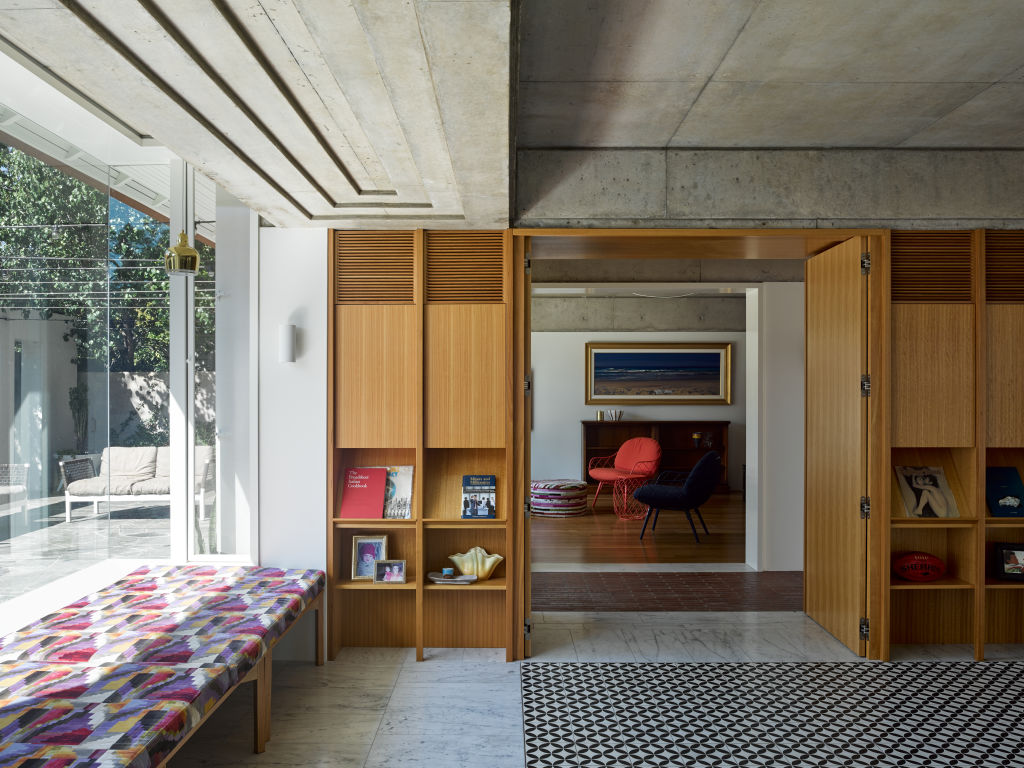 Concrete is used extensively, in some instances, to resemble classic coffered ceilings. Photo: Christopher Frederick Jones