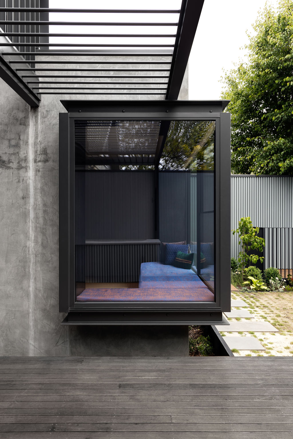 The perfect window seat at the rear of the home. Photo: Timothy Kaye