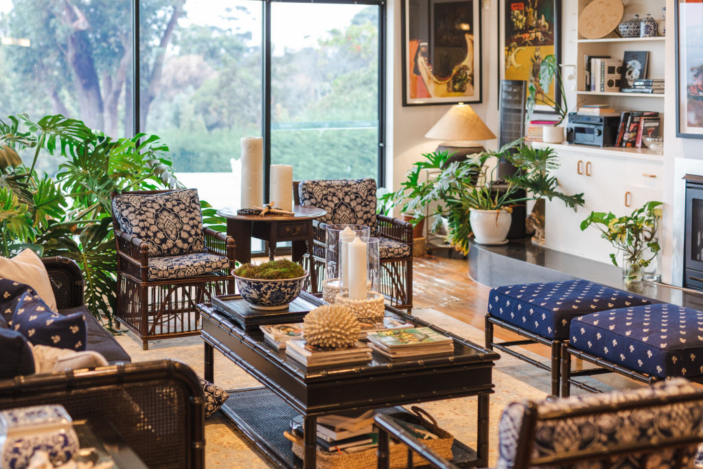 Breaux take on Hamptons chic with Balinese touches.  Photo: Greg Briggs