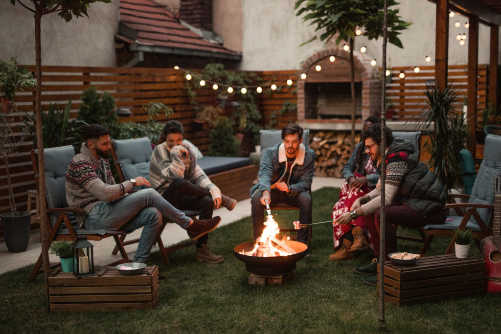 Fire pits are gaining popularity as temperatures drop. Photo: iStock