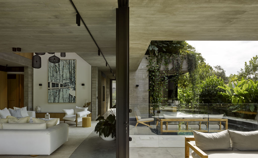 Off-form concrete is softened by the artful use of timber. Photo: Christopher Frederick Jones