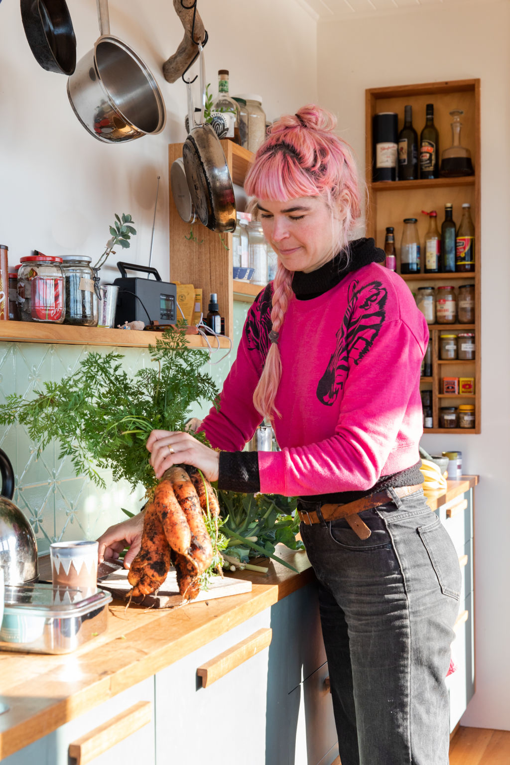 Hannah would love to see more people embrace growing at least some of their own food at home. Photo: NATASHA MULHALL