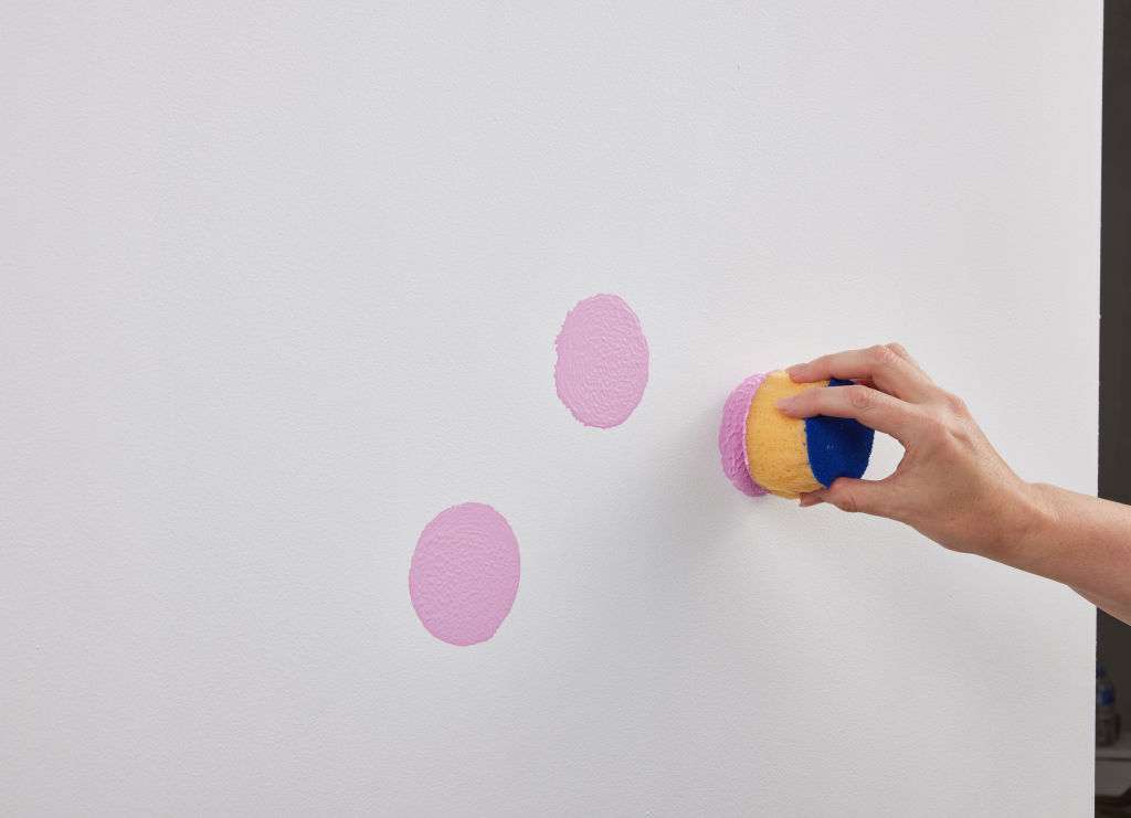 Cut out your sponges, dip them in your chosen paint and take to the walls. You can't get it wrong. Photo: British Paints