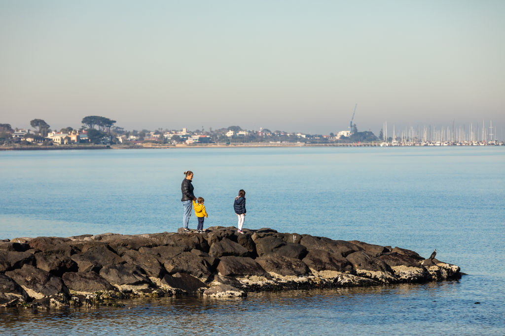 The beach is a year-round hot spot.  Photo: Greg Briggs