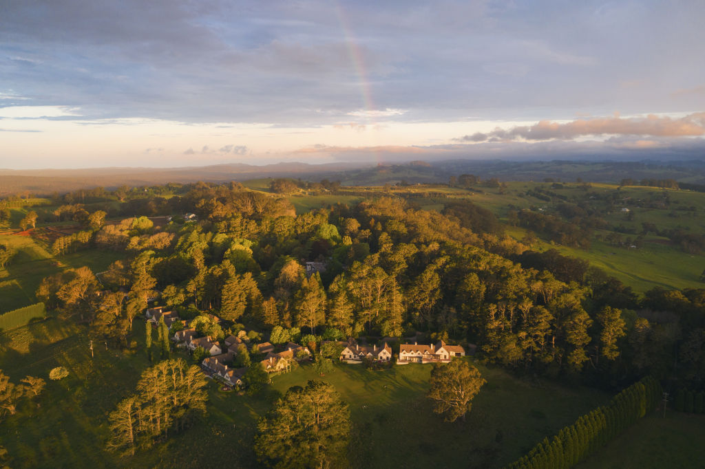 Sun setting over Milton Park Country House Hotel and Spa in Bowral. Photo: Daniel Tran