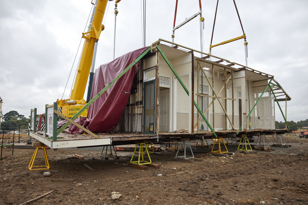 The houses on this year's season of The Block were relocated from Queensland and Victoria before being renovated by the contestants on site in Gisborne. Photo: Nine