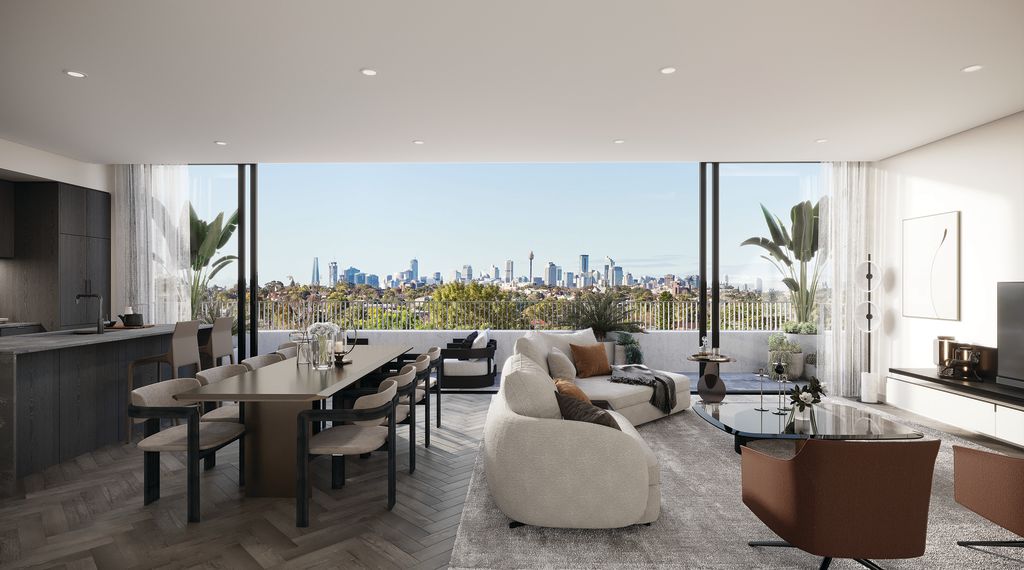 All Mosaic apartments have larger living spaces and a spacious balcony. Photo: Supplied