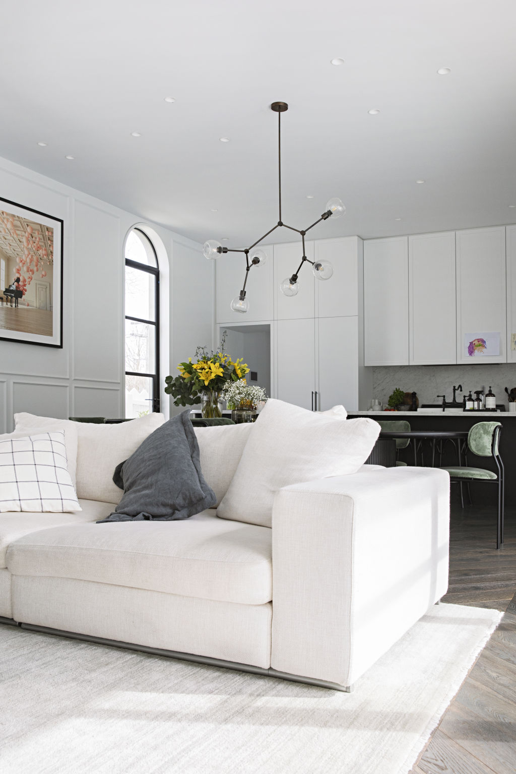 The couple spent five years planning their dream family home, turning to a Pinterest mood board to gather their ideas. Photo: Natalie Jeffcott