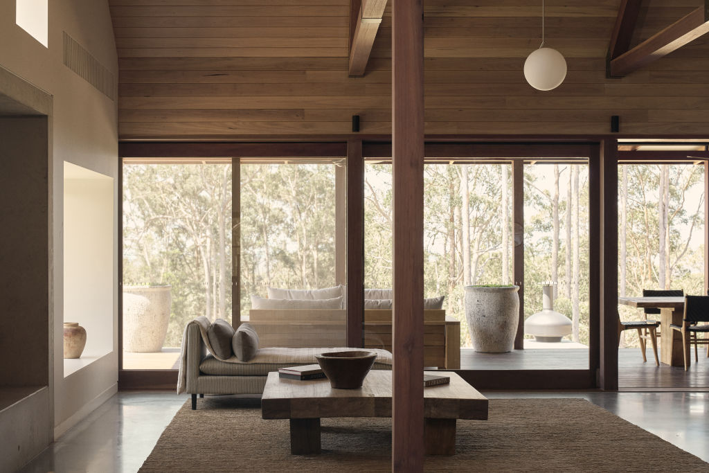 There is tranquility throughout the home thanks to the natural design elements used.  Photo: David Chatfield