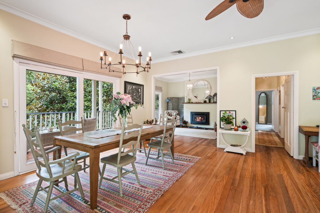 The main dining area flows into the spacious living room. Photo: Supplied