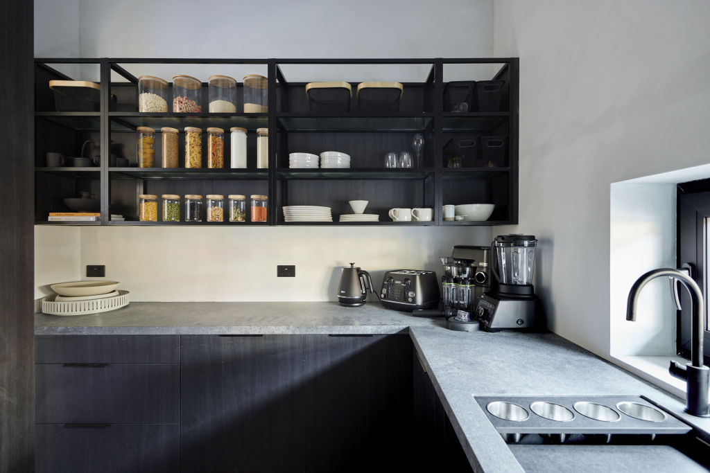The Galley workstations add an extra touch of sophistication to their butler's pantry. Photo: Nine