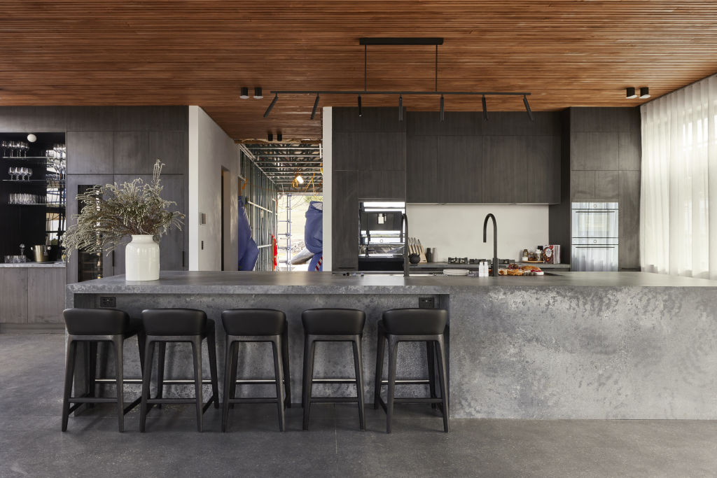 Omar and Oz have pulled off a kitchen filled with drama and subtle luxury. Photo: Nine