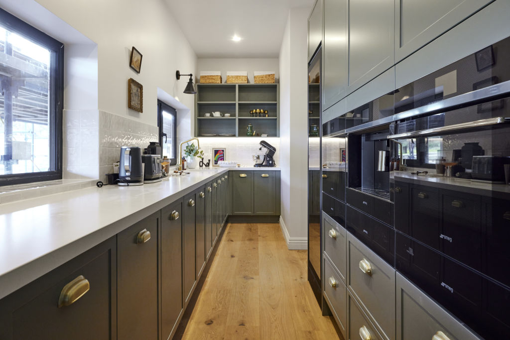 The massive floor plans meant contestants had plenty of space to include butler’s kitchens. Photo: Nine