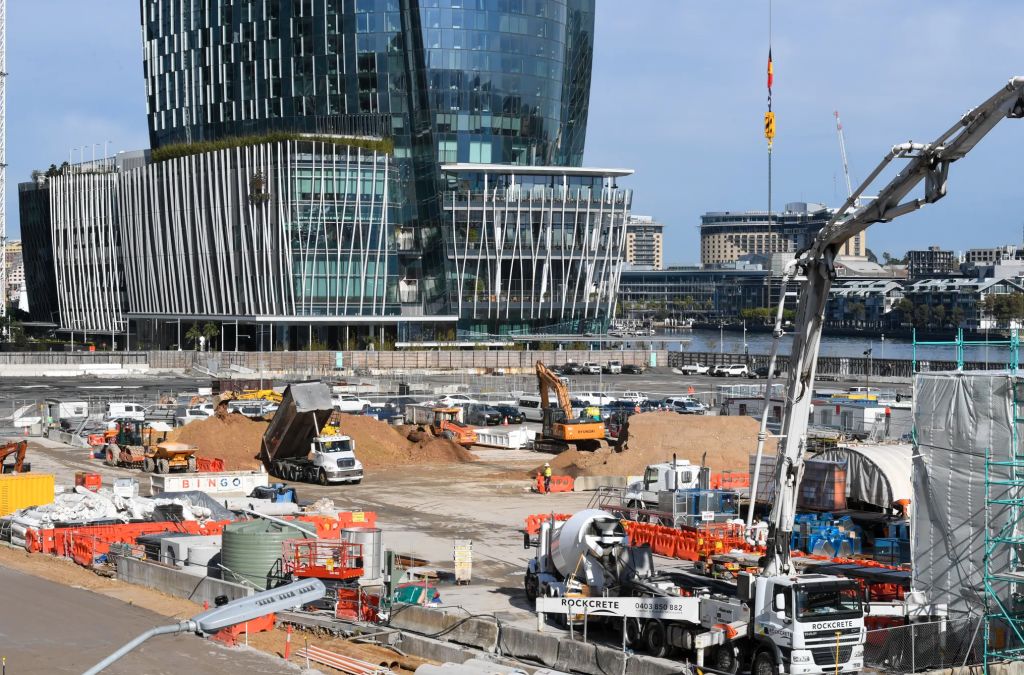 Cranes dominate the skyline but construction taking longer