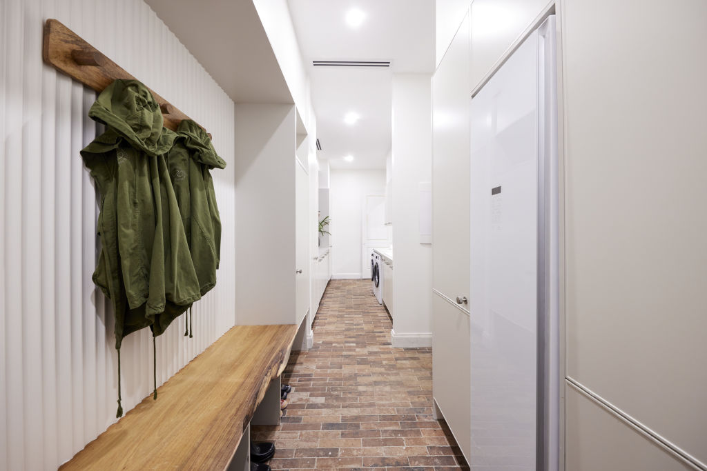 Shaynna says the mudroom is the perfect balance of 'rustic and contemporary'. Photo: Nine