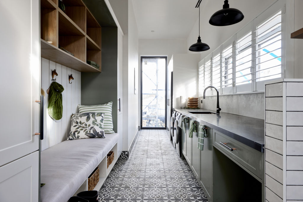 But it's a different story when they set foot in the 'beautiful' mudroom. Photo: Nine