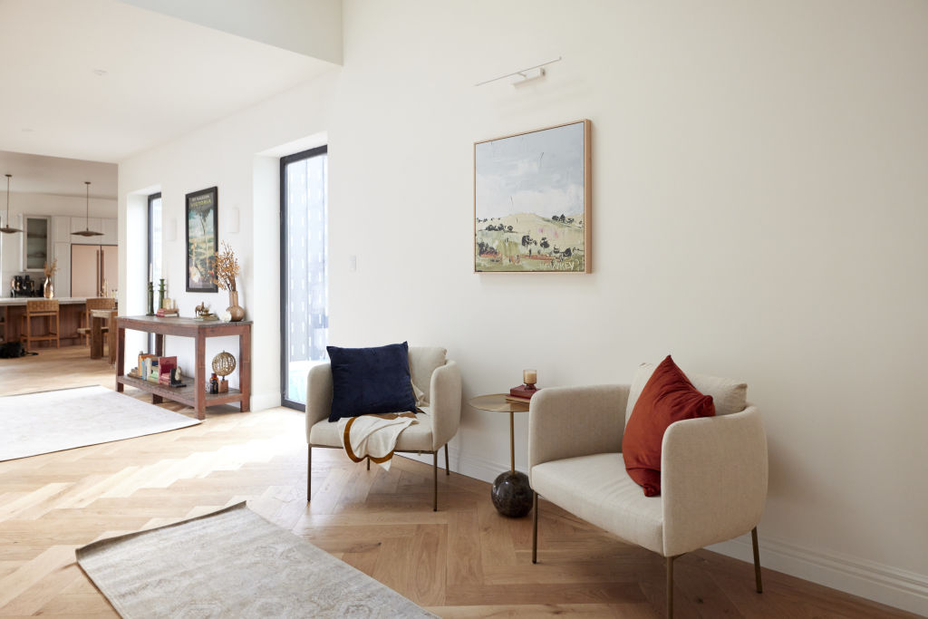 The judges love this space but say the rugs aren't ideal. Photo: Nine