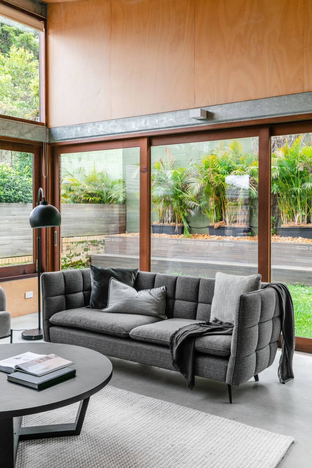 'The open-plan living area, which is level with the backyard, has a really nice indoor-outdoor flow,' Walters says. Photo: Moss & co