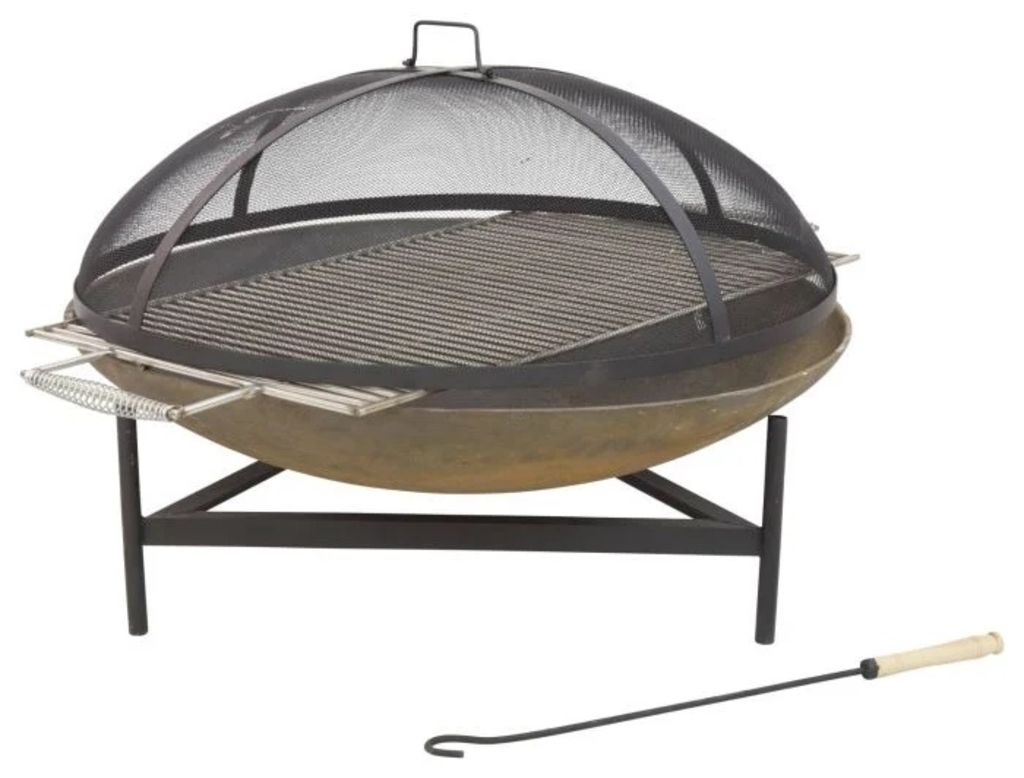 Large Spartacus Cast Iron Fire Pit, Rust Finish, RRP $759