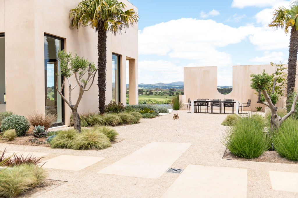 The couple began building their dream Mediterranean-style home in late 2019. Photo: Monique Lovick