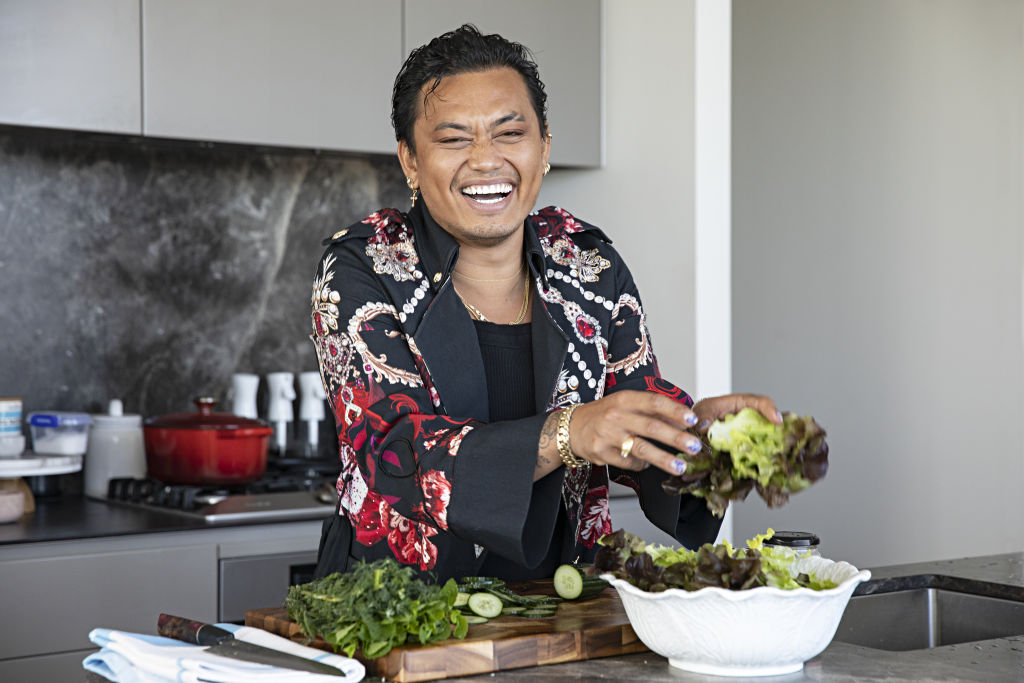 High above the city, in a light-drenched apartment some 70 floors up, popular chef, restaurateur and TV personality Khanh Ong is at home. Photo: Natalie Jeffcott