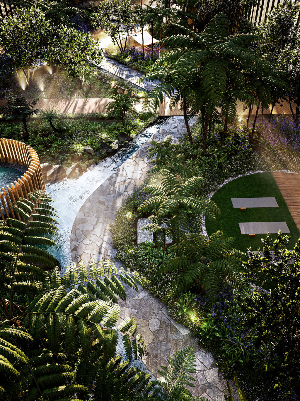 There are stunning rooftop gardens to be enjoyed.  Photo: Supplied