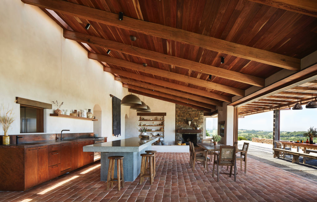 The huge kitchen and living spaces.  Photo: Alicia Taylor