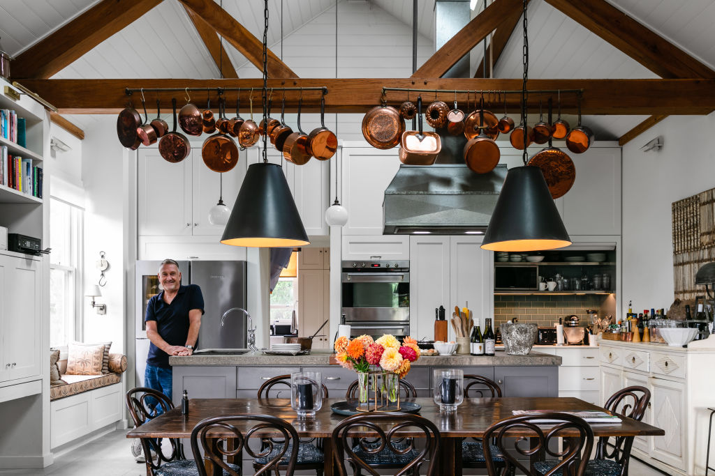 Gordon jokes that they carried out 160 years of maintenance in 12 months. The tired kitchen annexe was replaced by a larger farmhouse kitchen. Photo: Moss & Co - Trudy Pagden