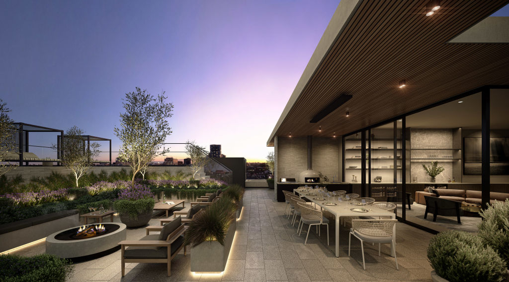 Trackside House will feature a shared rooftop with an infinity pool. Photo: Artist's impression